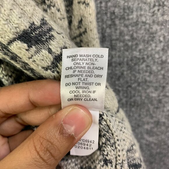 NWT J. Jill Oatmeal HM Womens Floral Knit Cardigan Jacket Beige & Gray M Petite - Picture 13 of 14